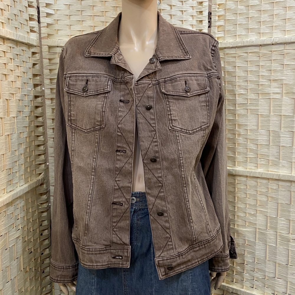 DG² by Diane Gilman, Brown Jacket - Size L